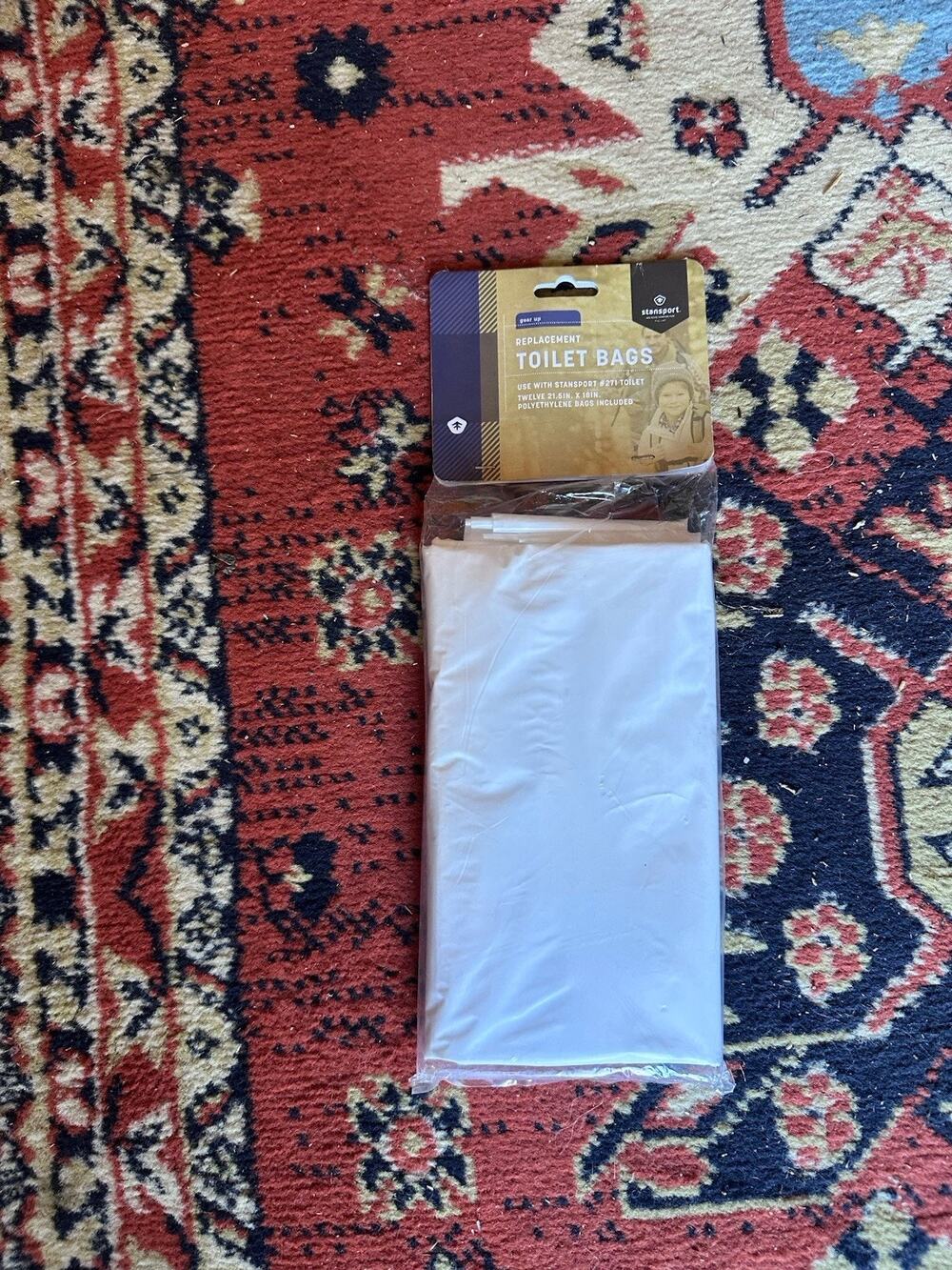 Stansport Replacement Toilet Bags 12-Pack Polyethylene Camp Liners 272 New